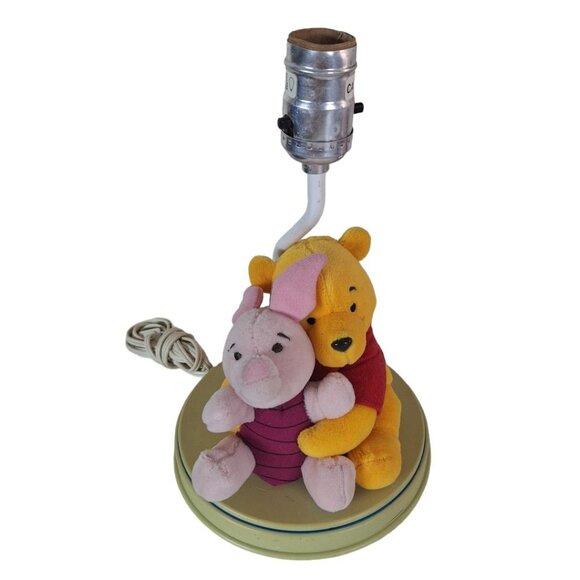 Winnie The Pooh Piglet Lamp Plush Light Plastic Base Vintage Nursery Baby Child - Picture 3 of 12